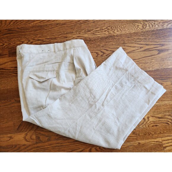 Banana Republic Factory Flax Wide Leg High-Rise Linen Blend Pant Sz 16 - Picture 7 of 9